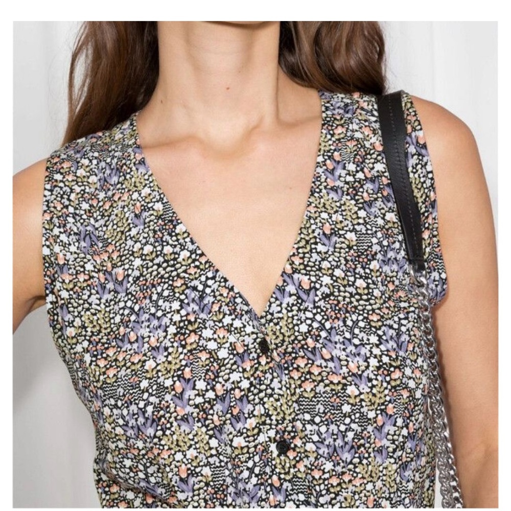 & Other Stories Floral Print Sleeveless Dress